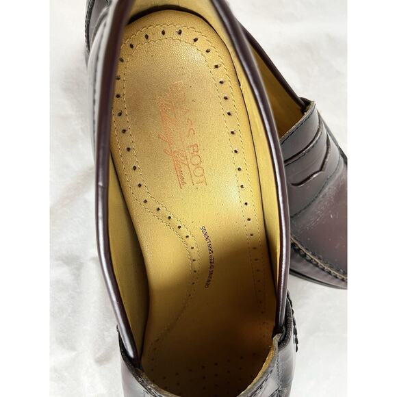 Penny Loafers Slip Ons Shoes Mens Size 12 M Burgundy Brass Boot Walking Gloves - Picture 7 of 13
